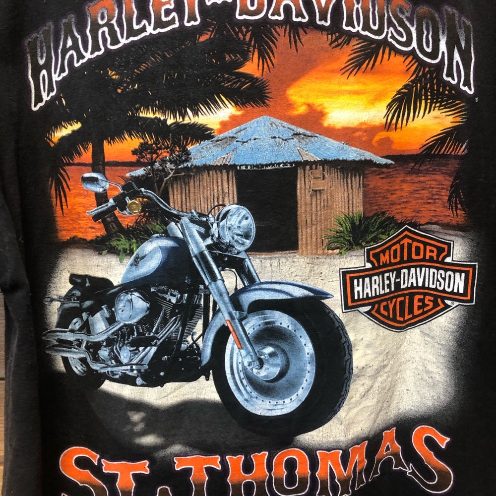 Harley Davidson St Thomas Big Logo T Shirt